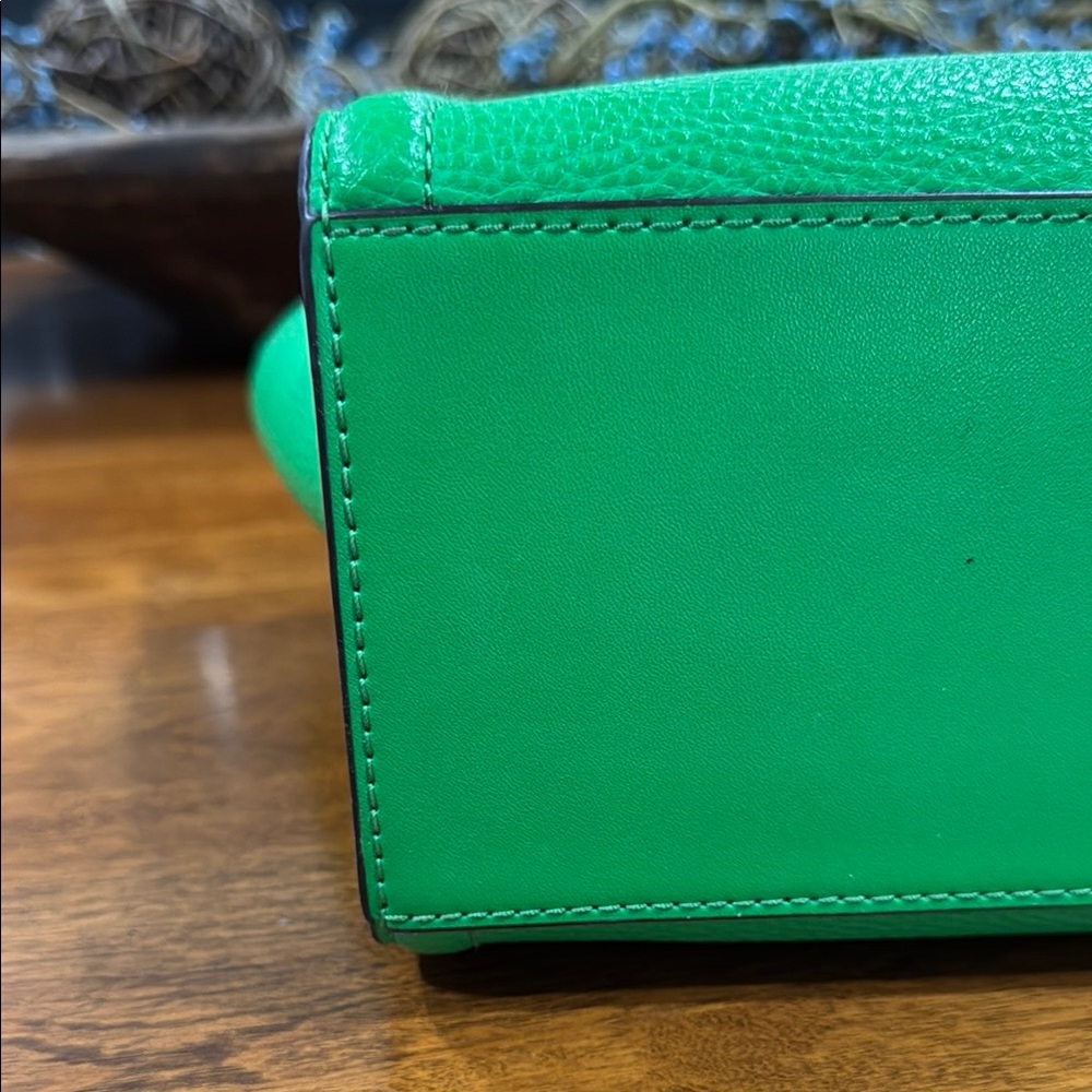 Michael Kors Kelly Green Satchel with Gold Hardware - Picture 7 of 16